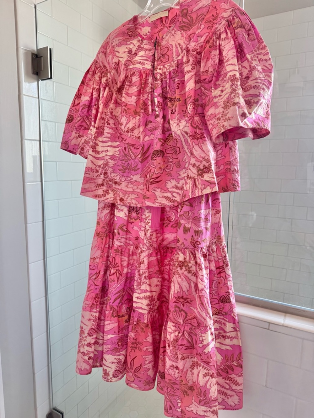 Ulla Johnson Two Piece Skirt and Top Set in Camellia Pink Women’s XS